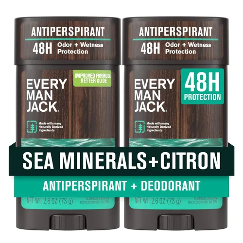 Miniatura 13 de Every Man Jack Paquete variado de desodorantes antitranspirantes para hombre, fórmula nueva y mejorada, aromas inspirados en exteriores, 48 horas