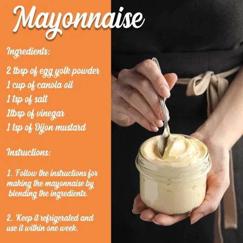 Miniatura 5 de Polvo de yema de huevo Eggylicious, proteína en polvo natural seca, hecha de huevos frescos, pasteurizada, para batidos, sin transgénicos, sin