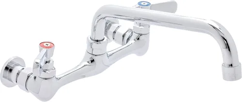 Miniatura 9 de DuraSteel Grifo de Fregadero de Cocina Comercial - Sin Plomo de 8" de Centro para Montaje en Pared, Grifo de Fregadero Utilitario con Caño Giratorio