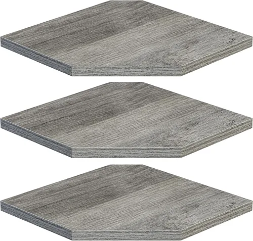 Miniatura 9 de Estante esquinero para montaje en pared, estantes de esquina flotantes, juego de 3 estantes de pared esquineros, estantes de almacenamiento de pared