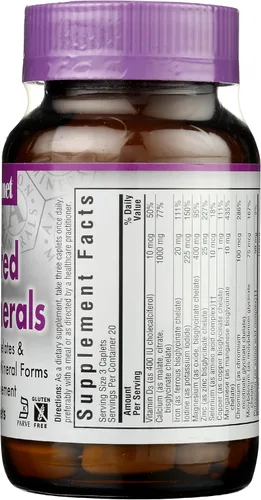 Miniatura 7 de Bluebonnet Nutrition Multiminerales quelados de alta potencia, minerales quelados Albion, sin soja, sin gluten, sin OMG, certificado Kosher, sin