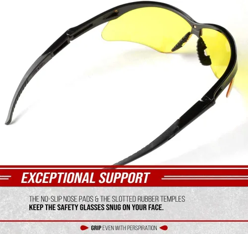 Miniatura 5 de Glove Station Optic Max Safety Glasses for Men & Women, Scratch-Resistant Eye Protection for, Hunting & Construction