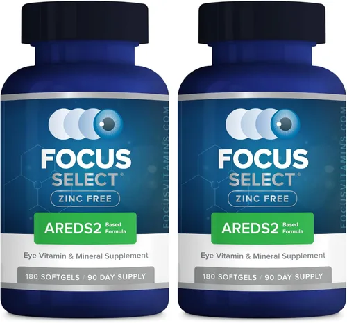 Miniatura 7 de Focus Vitamins Fórmula libre de zinc Focus Select 180 cápsulas de gel blando Fórmula basada en AREDS2 Vitamina y suplemento para ojos