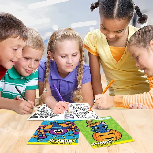 Miniatura 4 de ArtCreativity Libros para colorear de Halloween para niños, paquete de 24 mini folletos de 5 x 7 pulgadas, folletos de truco o trato, recuerdos