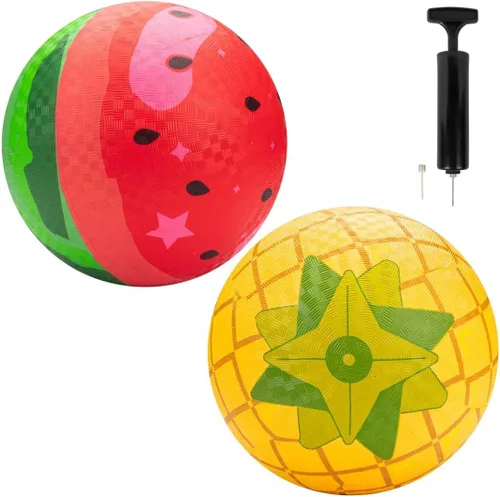 Miniatura 13 de SCS Direct Gaga Ball - Pelotas para patio de recreo (8.5 pulgadas) con bomba de aire, paquete de goma duradera para recreo, dodgeball, kickball