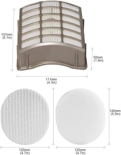 Miniatura 5 de LLHome Filtro de vacío de repuesto para aspiradoras Shark Navigator Professional Upright NV60, NV60 26, NV70, NV70 26, NV71, NV80, NV80 26, NVC80C