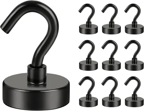 Miniatura 16 de DIYMAG - Ganchos magnéticos extrafuertes, imanes resistentes de tierras raras con gancho para colgar, para cabañas, parrillas, refrigerador, crucero