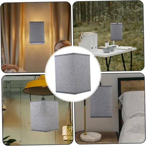 Miniatura 9 de Didiseaon Cubierta de lámpara de pie de lino, pantalla de lino de estilo simple, fácil de instalar para decoración del hogar, familiares y amigos