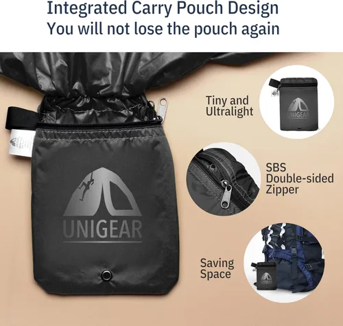 Miniatura 5 de Unigear Cubierta para Mochila Resistente a la Lluvia Clasificación Impermeable 5000mm, Ultraportátil y Duradera con 2 Correas de Hebilla