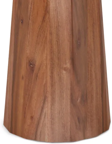 Miniatura 5 de SIMPLIHOME Dayton - Mesa auxiliar redonda de madera de acacia maciza de 13 pulgadas de ancho, estilo contemporáneo en color marrón claro, coñac claro