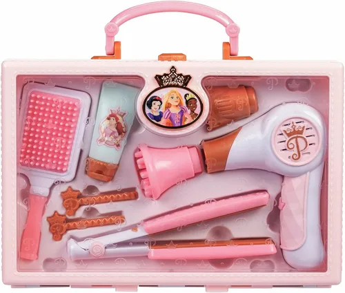 Miniatura 2 de Disney Princess Style Collection - Juego de herramientas de peinado de moda para niñas con sonido y bolsa de almacenamiento para llevar