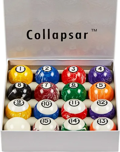 Miniatura 2 de Collapsar Pelotas de billar de lujo de 2-1/4 pulgadas estilo mármol remolino bola de billar juego completo de 16 bolas (varios estilos disponibles)