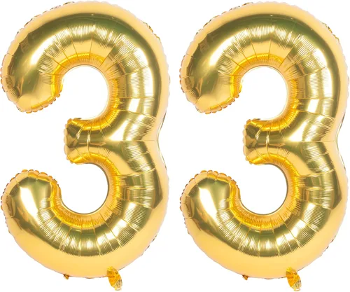 Miniatura 100 de Globos de helio de 40 pulgadas con dígitos dorados para fiesta de cumpleaños., Número 0, 40 pulgadas, número 0 oro 7