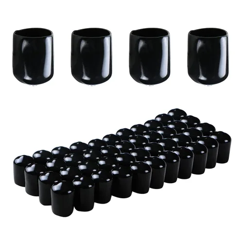 Miniatura 29 de Cubierta de tapa de extremo redondo de goma 0.08 pulgadas (0.079 in), protectores de rosca de tornillo de PVC flexible de tubería de tubería