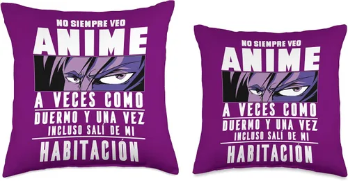 Miniatura 3 de Regalos Originales Manga Anime Para Chicas Chicos No Siempre Veo Anime para Ver Manga Mujer Hombre Niño Niña Almohada 16 x 16 pulgadas, Multicolor