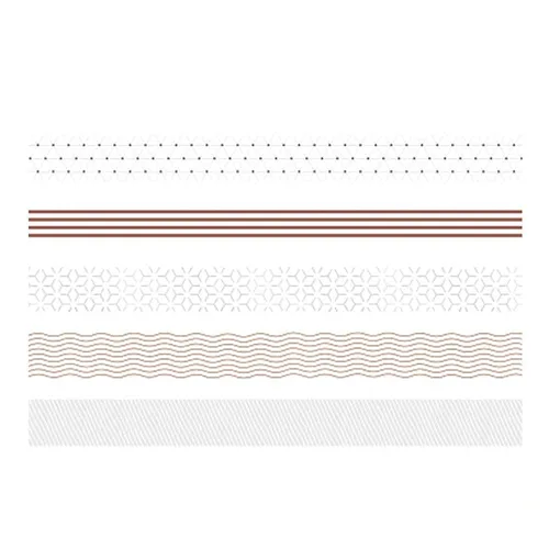 Miniatura 3 de Juego de 5 Rollos de Cinta Washi Creativa Básica Delgada Cintas Decorativas para Artes, Manualidades DIY, Diarios de Viñetas, Planificadores, Punto