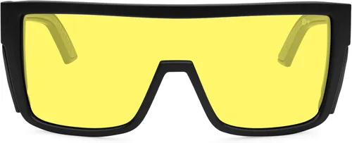 Miniatura 3 de BOMBER Gafas Saftey para hombres y mujeres, lente de seguridad amarilla transparente, con marco cuadrado negro mate y forro de espuma