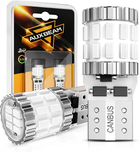 Auxbeam Bombillas LED 194 mejoradas azules, 400% más brillantes, extremadamente brillantes, sin errores Canbus, bombillas LED 168 2825 T10 W5W para