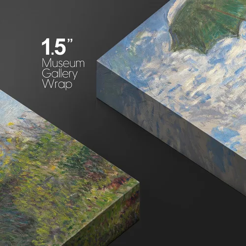 Miniatura 177 de wall26 Prado con álamos por Claude Monet - Arte moderno impresionista, arte en lienzo para el hogar, 12 x 18 pulgadas