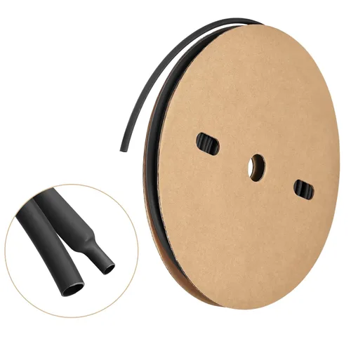 Miniatura 9 de MECCANIXITY Tubo termorretráctil, relación 3:1, 1/8 pulgadas de diámetro, 50 pies, tubo termorretráctil de doble pared, impermeable, sellado, negro