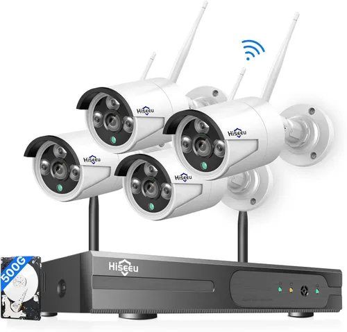 Miniatura 12 de Hiseeu Sistema de Cámara de Seguridad WiFi Pro de 100 pies, Kit NVR 4K de 16CH, Sistema de Cámara de Seguridad CCTV Doméstica de 5MP con Cable