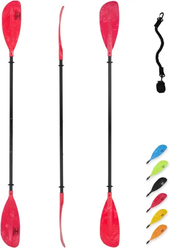 Miniatura 8 de OCEANBROAD Remo ajustable para kayak de 86 pulgadas/86.6 in a 94 pulgadas/94.5 in, kayak, canoa, remo con correa de remo, 1 paleta Naranja