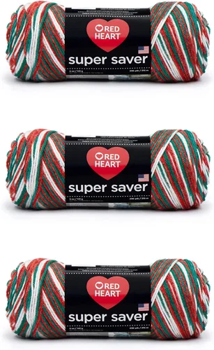 Miniatura 62 de Red Heart Hilo Super Saver, paquete de 3, estampado artístico, 3 unidades Estampado De Artista
