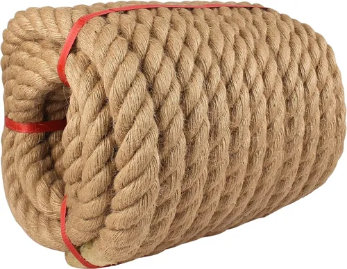 Miniatura 9 de Cuerda de Manila de 1 pulgada x 50 pies, cuerda de cáñamo natural gruesa grande decorativa cuerda náutica de cáñamo, cuerdas de manila trenzadas