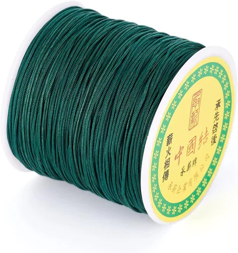 Miniatura 11 de Cheriswelry 100 yardas/rollo de cuerda trenzada de nailon de 0.031 in, color azul cielo claro, cordón de nudo chino, cuerda de cuentas