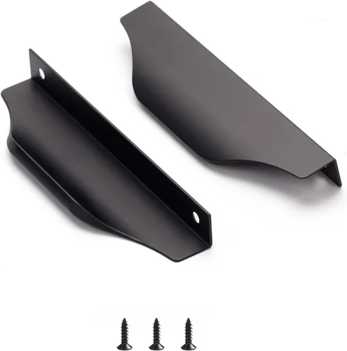 Miniatura 17 de Satanga Tiradores de Dedo Edge para Gabinete Cocina Cajón Perillas Perfil Bajo Puerta Tocador Baño Manijas Largas Armario Muebles Aluminio Paquete