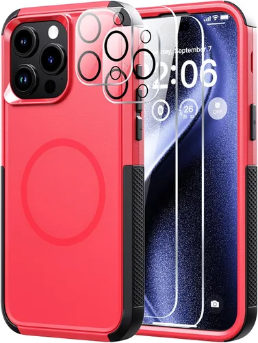 Miniatura 39 de Diverbox Funda para iPhone 13 [compatible con MagSafe] [con protector de pantalla] [a prueba de golpes] [a prueba de caídas] Funda de protección
