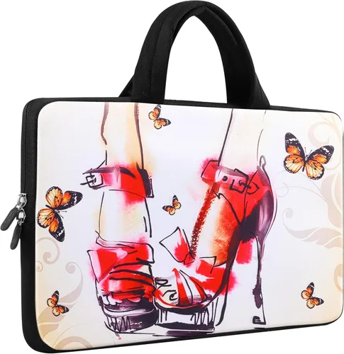 Miniatura 14 de iColor 11 11.6 12 12.1 12.5 Bolso de transporte para laptop, funda para Chromebook, portátil, ultrabook, tableta con asa, tote de neopreno