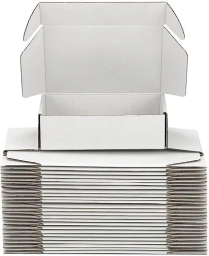 Miniatura 11 de Cajas de envío pequeñas de 9 x 6 x 2 pulgadas (paquete de 25) – Cajas de cartón corrugado blancas resistentes para pequeñas empresas, comercio Blanco