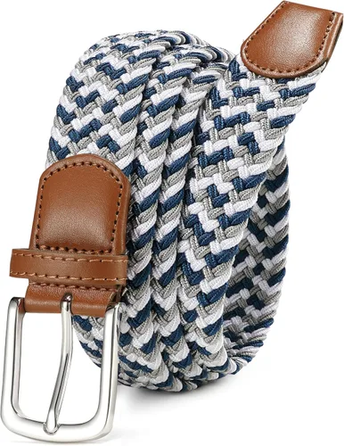 Miniatura 16 de CHAOREN Cinturón para hombre, cinturón de golf trenzado elástico para hombres de 1 3/8 pulgadas, regalo para pantalones de golf, pantalones cortos