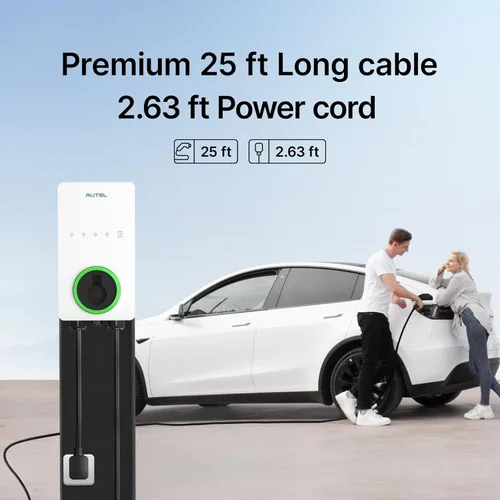 Miniatura 8 de Autel MaxiCharger - Cargador EV de nivel 2 de hasta 40 amperios, 240 V, estación de carga rápida para vehículos eléctricos para interiores y Blanco