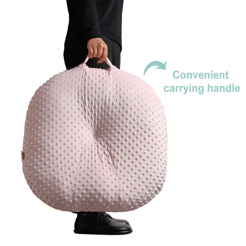 Miniatura 4 de OWLOWLA Funda para tumbona para recién nacido, funda extraíble Minky para tumbona recién nacida para bebé niño y niña (rosa rubor)