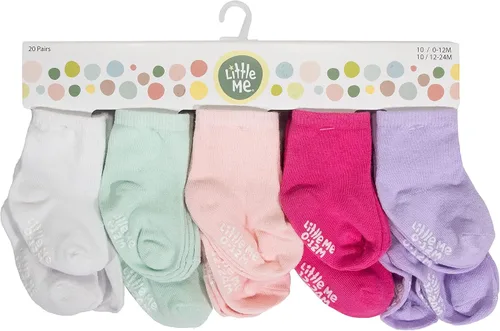 Miniatura 2 de Little Me 20-Pack Newborn Baby Infant Toddler Unisex Socks For Baby Girl or Boy 0-12 12-24 Months Assorted Size Pack