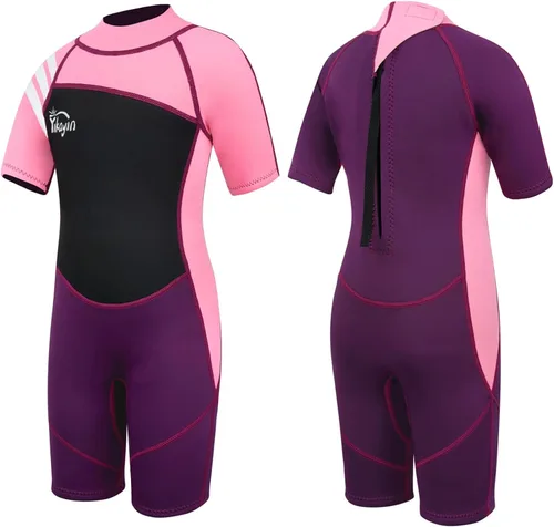 Miniatura 9 de Traje de neopreno para niños y niñas – Traje térmico de neopreno de 0.098 pulgadas para natación, buceo, surf, esnórquel