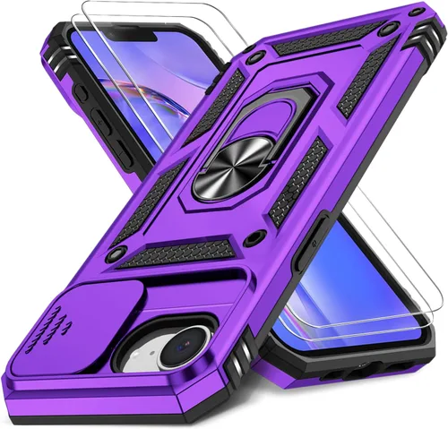 Miniatura 35 de Funda HakkTaoo para iPhone 13/iPhone 14 de 6.1 Pulgadas con Funda Deslizante para Cámara + Protector de Pantalla (2 Paquetes), Funda Protectora a