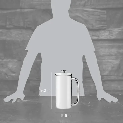 Miniatura 6 de ESPRO P7 Prensa Francesa Pulida de Acero Inoxidable 304 – Cafetera de Prensa Francesa con Micro-Filtro de Doble Pared Patentado y Aislamiento, Acero