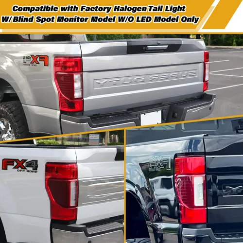 Miniatura 6 de LIDNADY Conjunto de luz trasera compatible con Ford Super Duty F250 F350 2020 2021 2022 con Punto Ciego sin modelos LED, reemplazo de lámpara Punto