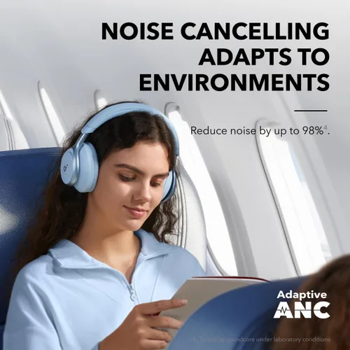 Miniatura 5 de Soundcore by Anker, Space One, auriculares con cancelación activa de ruido, reducción de voz 2 veces más fuerte, tiempo de reproducción ANC de 40