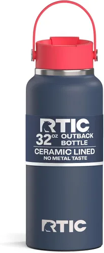 Miniatura 20 de RTIC - Botella de agua Outback de 32 oz (1 L), con revestimiento de cerámica, aislada, de acero inoxidable, doble pared con aislamiento al vacío