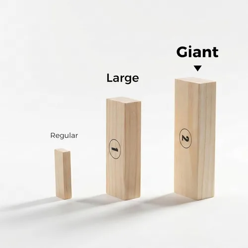 Miniatura 4 de Outdoor Games - Juego de apilamiento de torre de madera grande – 54 bloques de pino de alta calidad que se apilan hasta 4 pies con tablero de reglas