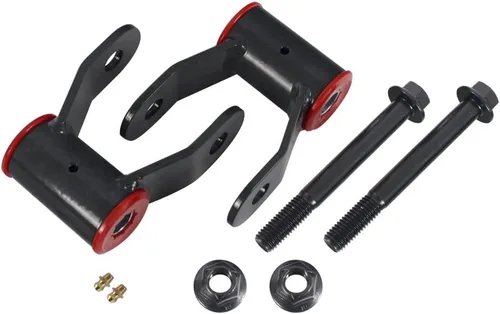 Miniatura 4 de BST BSSP Kit de bajada de suspensión trasera de 2 pulgadas con grilletes y herrajes 710515, kit de nivelación con conector Zerk, compatible con Ford