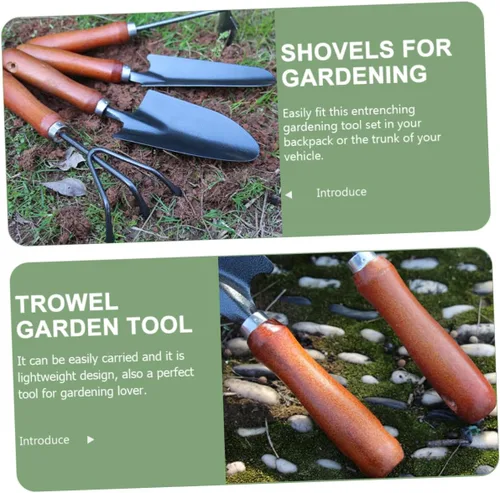 Miniatura 3 de Mikikit 1set Ergonomic Gardening Hand Trowel Tool High Hardness Spade for Digging Planting and Weeding Multi-Functional Design for Outdoor Gardening