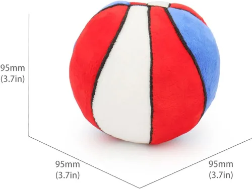 Miniatura 3 de Pelotas de Juguete para Perros - Baloncesto de Felpa Masticable para Perros, Pelota Chirriante Suave para Mascotas Rellena de Material Esponjoso