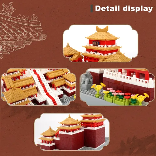 Miniatura 5 de Juego de bloques de construcción de arquitectura china, Epang Palace, 3050 piezas, juguetes creativos, el mejor regalo para adultos y niños a partir