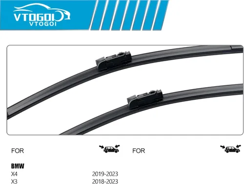 Miniatura 3 de VTOGOI Escobillas de limpiaparabrisas con juego de escobillas traseras para BMW X3 2018-2023, repuestos para limpiaparabrisas automotrices que