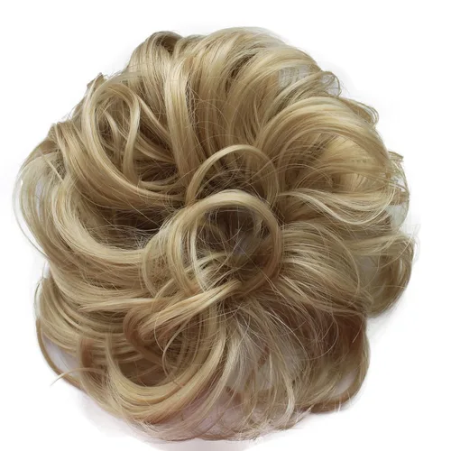 Miniatura 13 de CAISHA by Prettyshop Hairpiece Scrunchy Updo Bridal Peinado Voluminoso Ondulado Moño Desordenado Mezcla Rubio G13AL